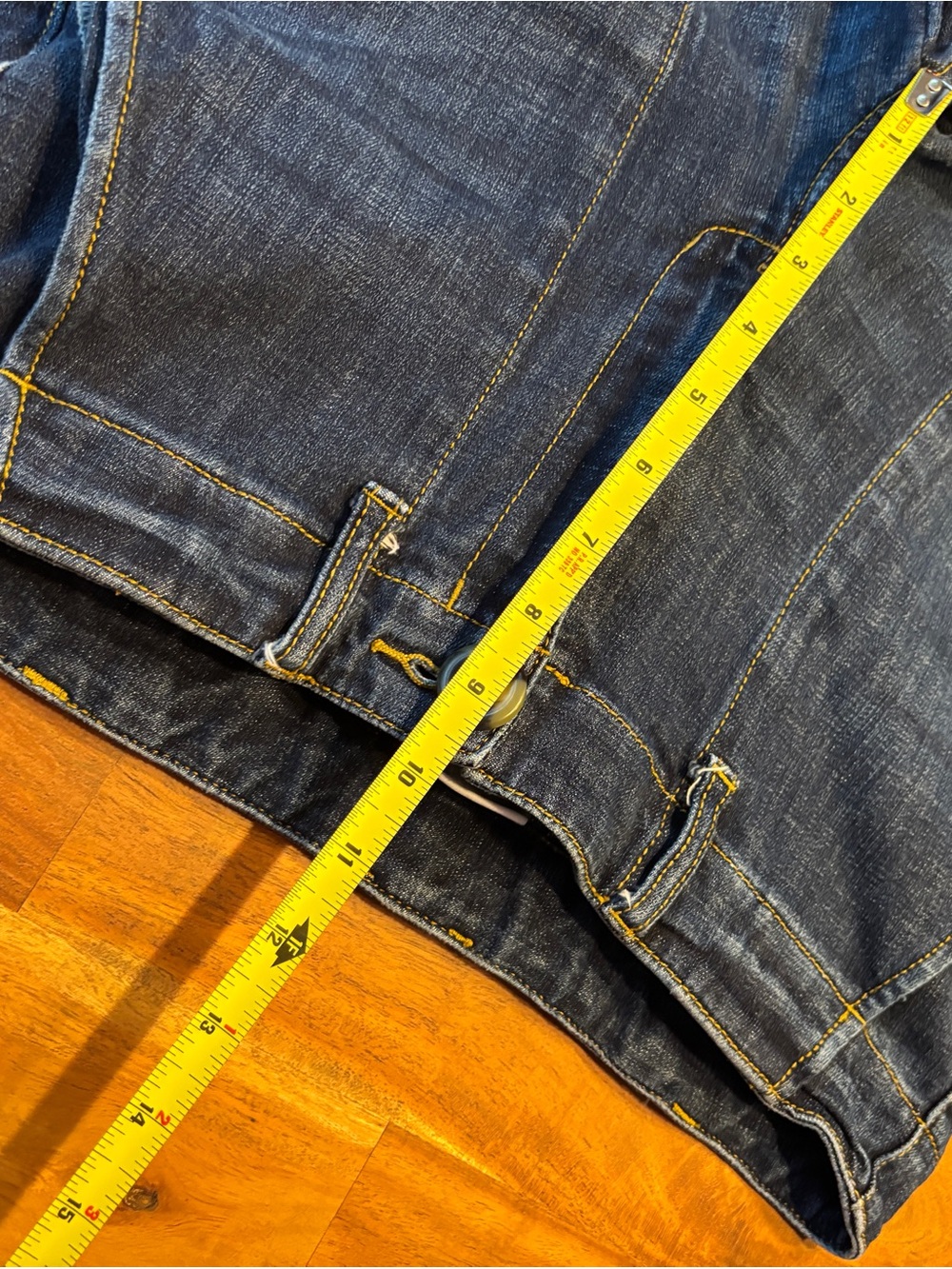 CAbi Wide Leg Patch Pocket Trouser Jeans Dark Wash - Size 6 - Picture 7 of 10